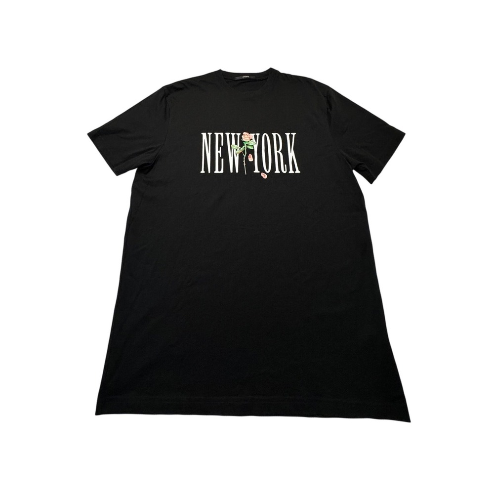 Stampd New York Rose Graphic T-Shirt Mens Medium Black Cotton Short Sleeve Tee
